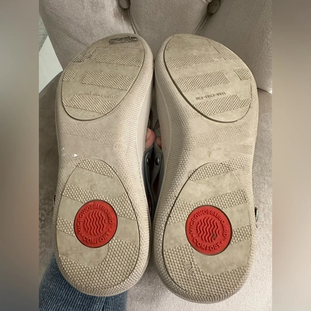 FITFLOP Back Strap Thong Sandal Women’s Size 11 Gray Leather E45-098 Comfortable